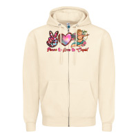 Sandshell peace love cupid Zipper Hoodie - RanaPortraitStore