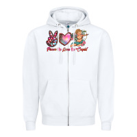 White peace love cupid Zipper Hoodie - RanaPortraitStore