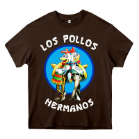 Chocolate Brown los pollos hermanos classic Heavy Core Tee - artisFamous