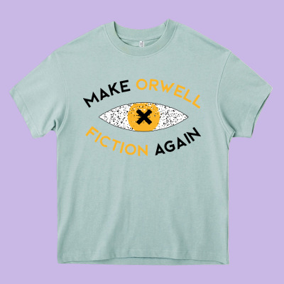 Make Orwell Fiction Again Heavy Core Tee Designed By Artisfamous