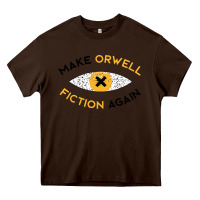 Chocolate Brown make orwell fiction again Heavy Core Tee - artisFamous