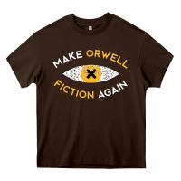 Chocolate Brown make orwell fiction again Heavy Core Tee - artisFamous