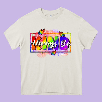 Always Be Kind Heavy Core Tee Designed By Fadigitalartstudio