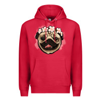 Cardinal pug floral Premium Hoodie - Jasminsmagicworld