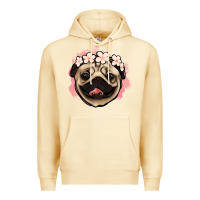Pina Colada pug floral Premium Hoodie - Jasminsmagicworld