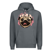 Rock pug floral Premium Hoodie - Jasminsmagicworld