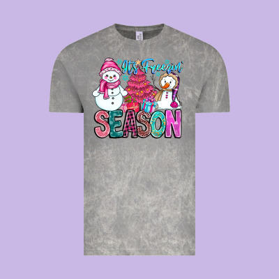 It's Freezin Season Vintage Tee Designed By Cowhidedigitalart