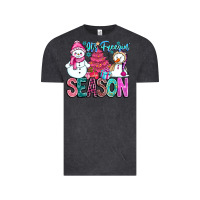 Vintage Black It's Freezin Season Vintage Tee - CowhideDigitalArt