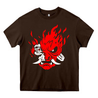 Chocolate Brown cyberpunk 2077 Heavy Core Tee - artisFamous