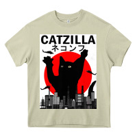 Mossy vintage catzilla japanese sunset style Heavy Core Tee - artisFamous