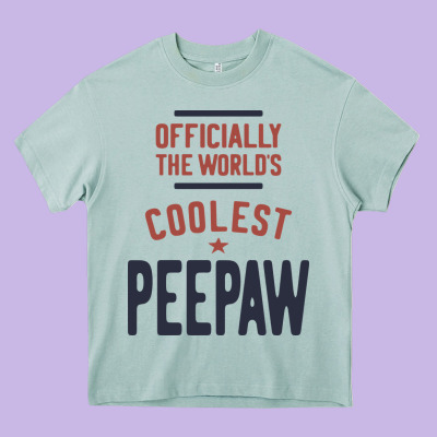 Officially The World's Coolest Peepaw | Mens Gift Heavy Core Tee Designed By Artisfamous