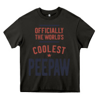 Asphalt Officially The World's Coolest Peepaw | Mens Gift Heavy Core Tee - artisFamous