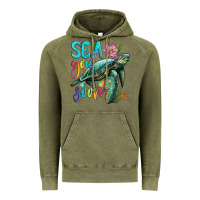 Vintage Olive sea you soon with sea turtle Vintage Hoodie - Artiststas