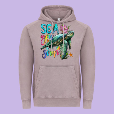 Sea You Soon With Sea Turtle Vintage Hoodie Designed By Artiststas
