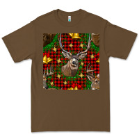 Cacao christmas deer and bell seamless pattern Premium Tee - BundleAndBundleShop