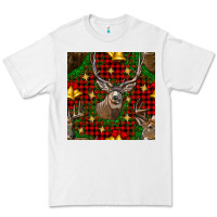 White christmas deer and bell seamless pattern Premium Tee - BundleAndBundleShop