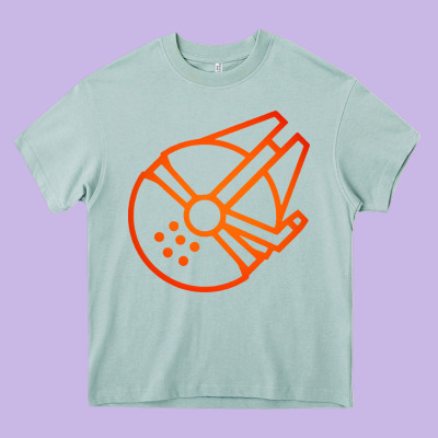 Millennium Falcon Heavy Core Tee Designed By Artisfamous