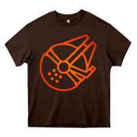 Chocolate Brown millennium falcon Heavy Core Tee - artisFamous