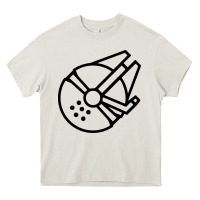 Cream millennium falcon Heavy Core Tee - artisFamous