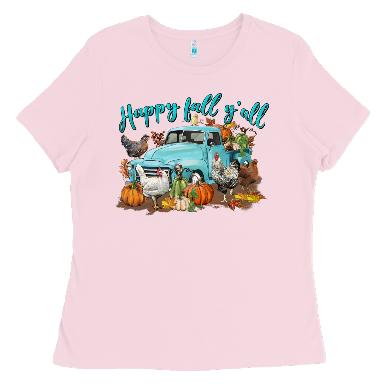 Happy Fall Y'all Ladies Tee by LillyAllenDesigns | Teevron