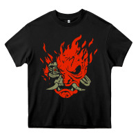 Black punk samurai Heavy Core Tee - artisFamous