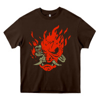 Chocolate Brown punk samurai Heavy Core Tee - artisFamous