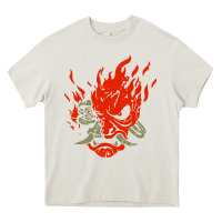 Cream punk samurai Heavy Core Tee - artisFamous