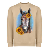 Mushroom Sunflower Donkey Heavyweight Sweatshirt - RanaPortraitStore