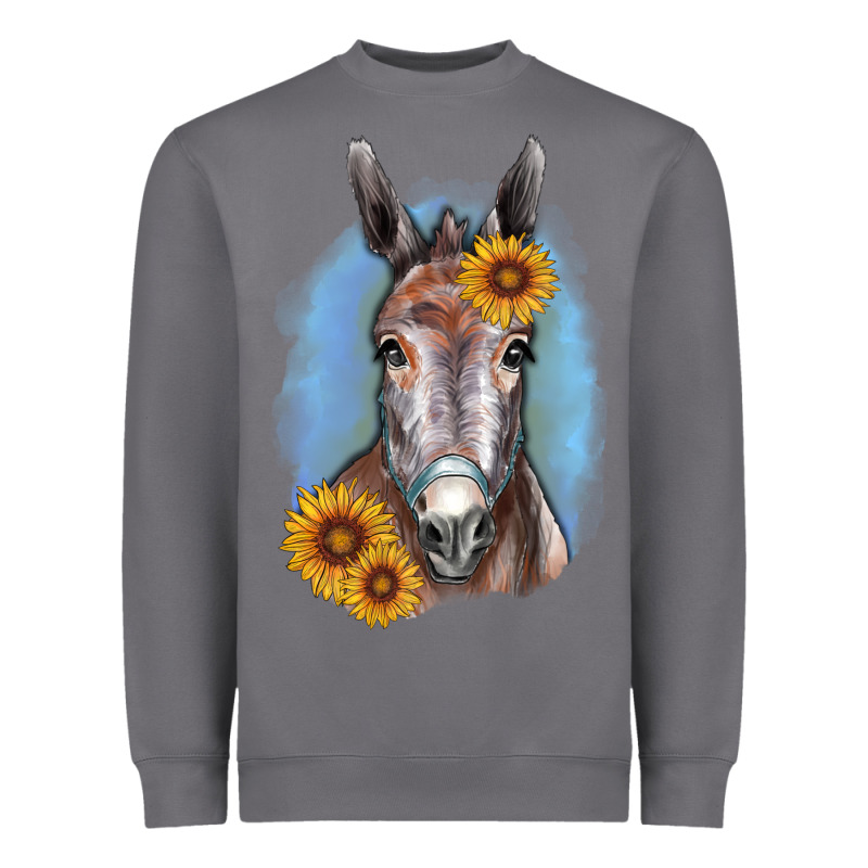 Sunflower Donkey Heavyweight Sweatshirt by RanaPortraitStore | Teevron