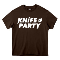 Chocolate Brown knife party Heavy Core Tee - artisFamous