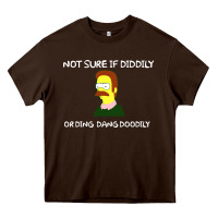 Chocolate Brown ned flanders Heavy Core Tee - artisFamous