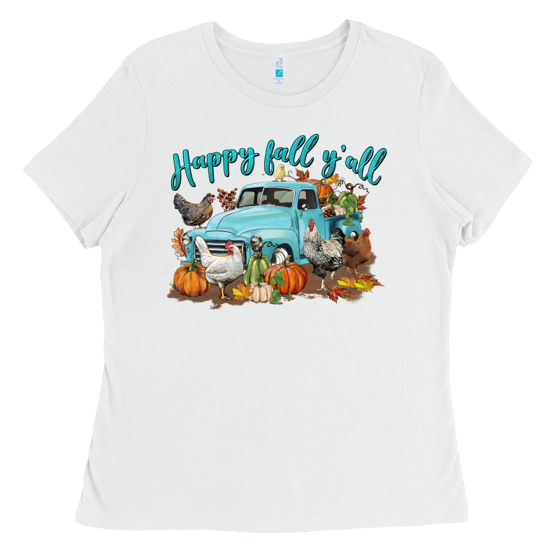Happy Fall Y'all Ladies Tee by LillyAllenDesigns | Teevron