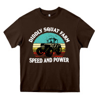 Chocolate Brown diddly squat farm speed and power Heavy Core Tee - artisFamous