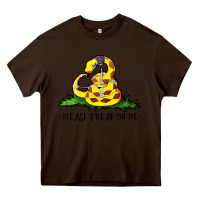 Chocolate Brown please tread on me Heavy Core Tee - artisFamous