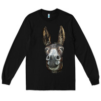 Black Donkey  Face Long Sleeve Tee - LillyAllenDesigns