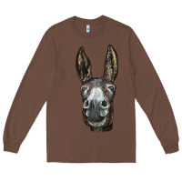Chestnut Donkey  Face Long Sleeve Tee - LillyAllenDesigns