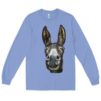 Colony Blue Donkey  Face Long Sleeve Tee - LillyAllenDesigns