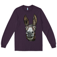 Plum Donkey  Face Long Sleeve Tee - LillyAllenDesigns