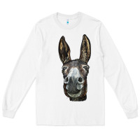 White Donkey  Face Long Sleeve Tee - LillyAllenDesigns