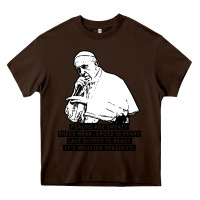Chocolate Brown pope mc Heavy Core Tee - artisFamous
