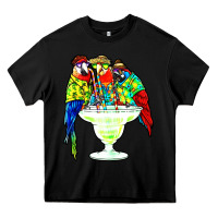 Black parrots drinking margarita hawaiian Heavy Core Tee - artisFamous