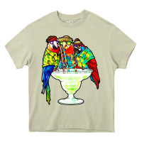 Mossy parrots drinking margarita hawaiian Heavy Core Tee - artisFamous