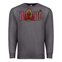Charcoal Heather Bebe Our Lady Of Guadalupe Premium Sweatshirt - Jasminsmagicworld