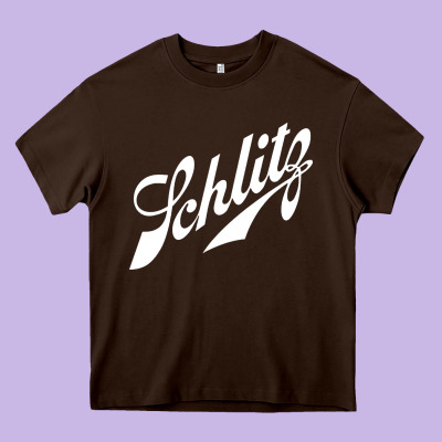 Schlitz Heavy Core Tee Designed By Artisfamous