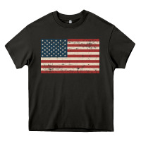 Asphalt american flag Heavy Core Tee - artisFamous
