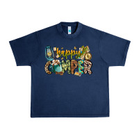 Navy happy camper Urban Heavy Tee - CowhideDigitalArt