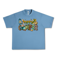 Pebble Blue happy camper Urban Heavy Tee - CowhideDigitalArt