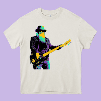 Legends Bassis Dusty Hill Heavy Core Tee Designed By Artisfamous