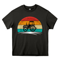 Asphalt vintage tractor Heavy Core Tee - artisFamous