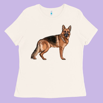 German Shepherd Dog Illustrations Ladies Tee Designed By Lillyallendesigns